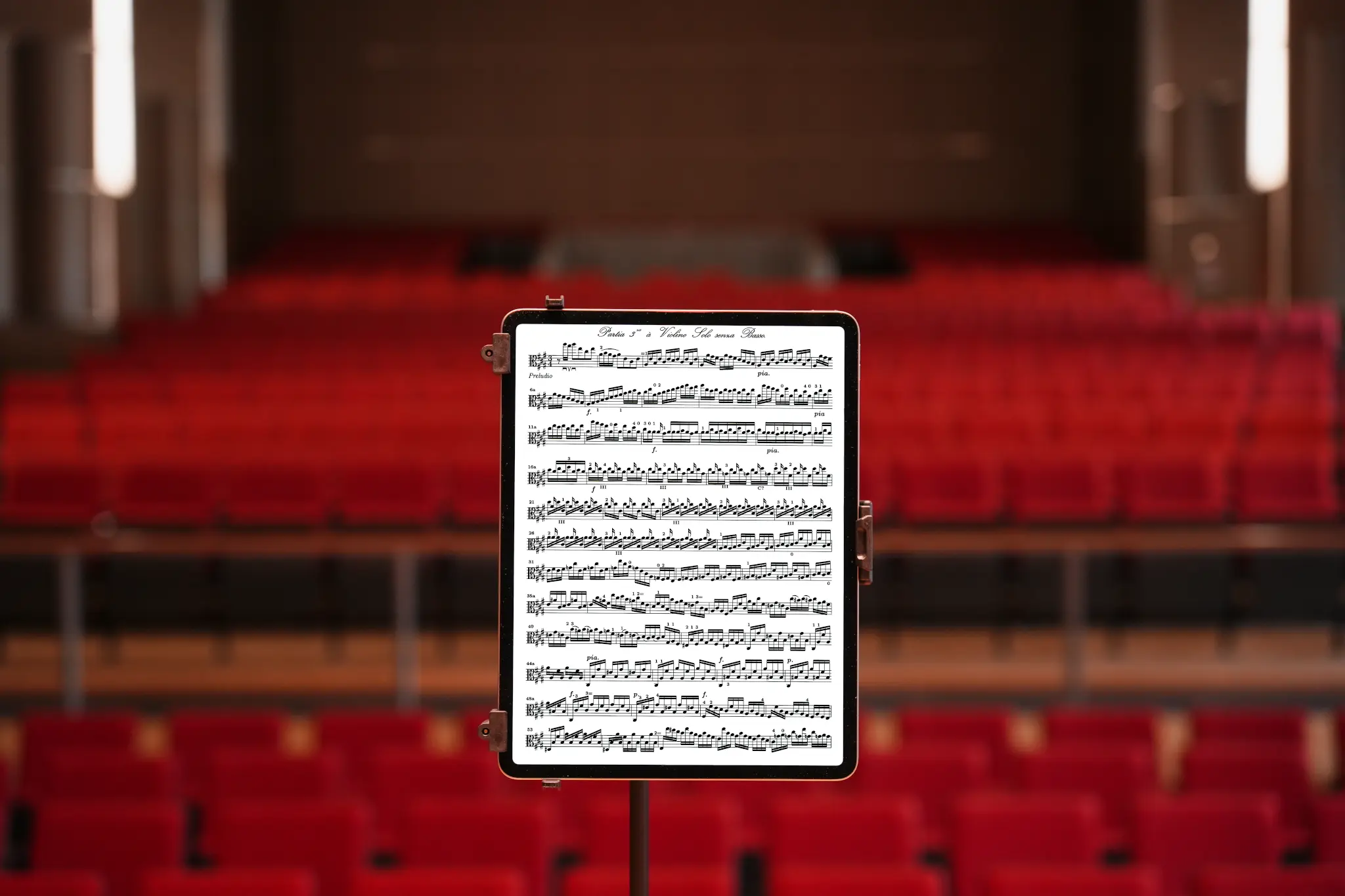 Partituras en un iPad, aquí el iPad Pro 13 M4 (2024)